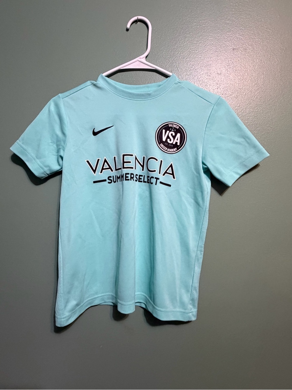 Nike Youth Valencia Summer Select Soccer Jersey - Aqua Blue